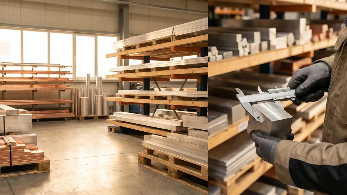 Barres d'aluminium et matières premières prêtes à l'expédition pour les projets d'usinage urgents.