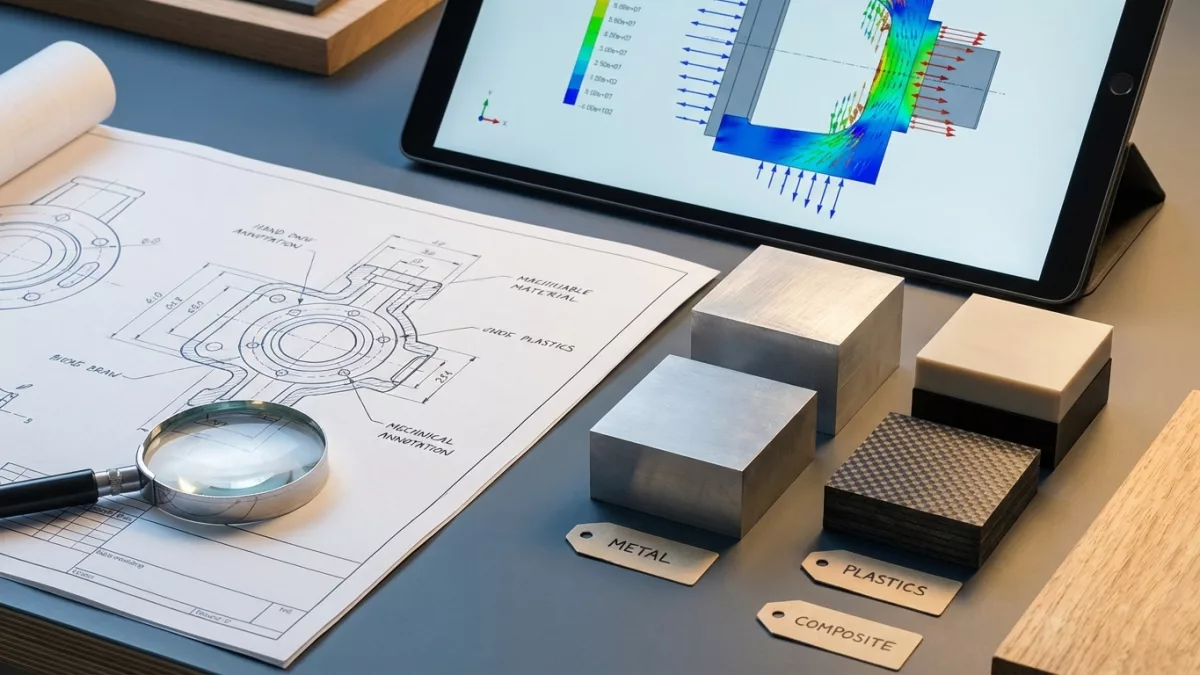 Ingénieur comparant les propriétés mécaniques de divers matériaux pour choisir la matière idéale.